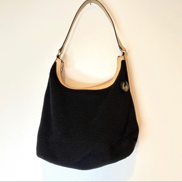 The Sak | Crochet Hobo Bag Leather Straps - Picture 1 of 8